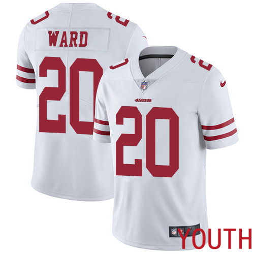 San Francisco 49ers Limited White Youth Jimmie Ward Road NFL Jersey #20 Vapor Untouchable->youth nfl jersey->Youth Jersey